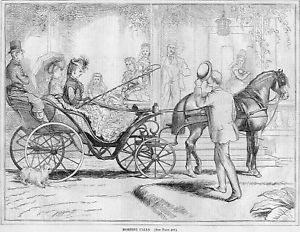 300x232 Horse Carriage Dog Fashion, Antique Wood Cut Engraving, Horse - Horse And Carriage Drawing