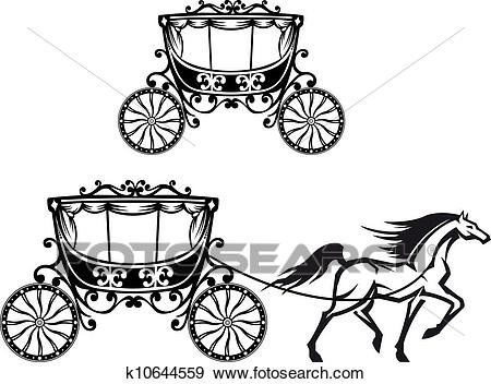 450x352 Horse Drawn Carriage Clipart Painting Horse - Horse And Carriage Drawing