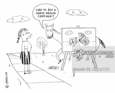 400x323 Horse Drawn Carriage Cartoons And Comics - Horse And Carriage Drawing
