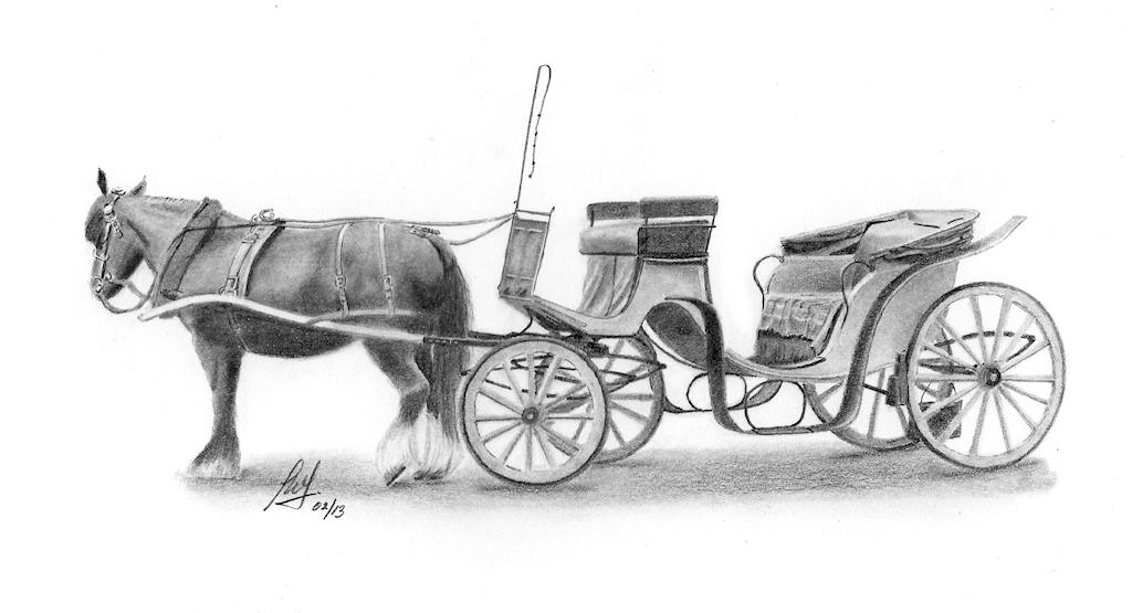 1024x555 Jwjarts - Horse And Carriage Drawing