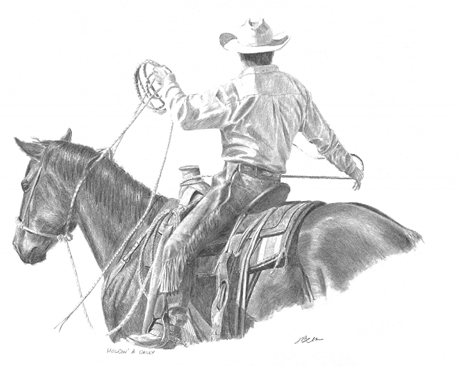 Horse And Cowboy Drawing at Explore collection of