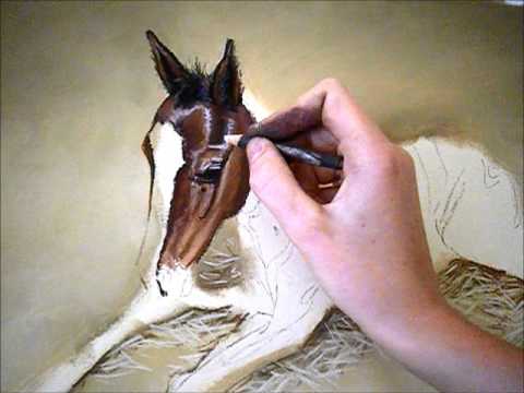 480x360 Speed Drawing Of A Beautiful Foal - Horse And Foal Drawing