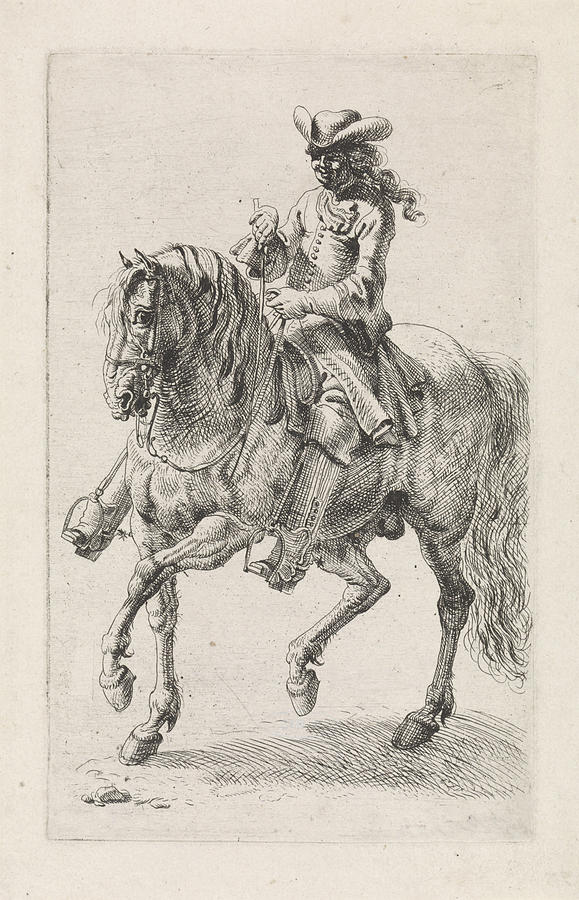 579x900 A Horse Rider, Dirk Maas Drawing - Horse And Rider Drawing