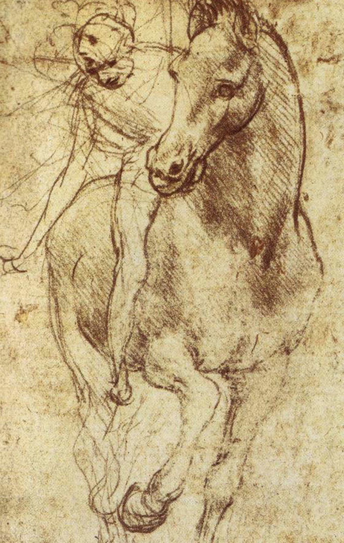 680x1072 Artwork - Horse And Rider Drawing