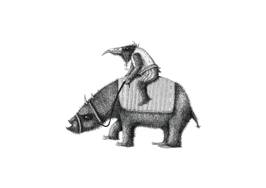 900x636 Dark Horse Rider Drawing - Horse And Rider Drawing