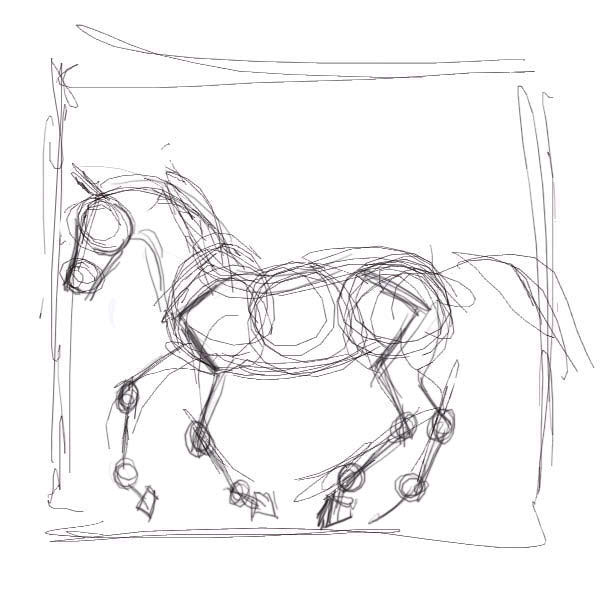 600x600 Draw A Horse - Horse Body Drawing
