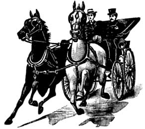 292x261 Clipart Of Horse Drawn Carriage - Horse Carriage Drawing