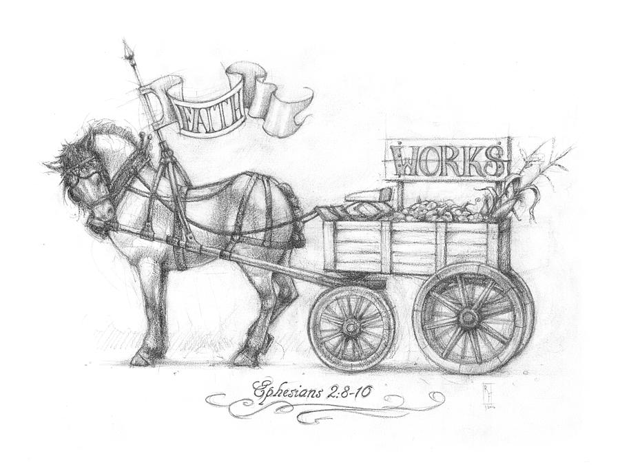 Horse Cart Drawing at Explore collection of Horse