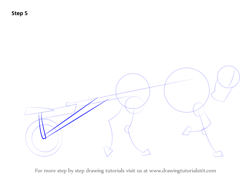 845x599 Learn How To Draw Racing Horse Cart - Horse Cart Drawing