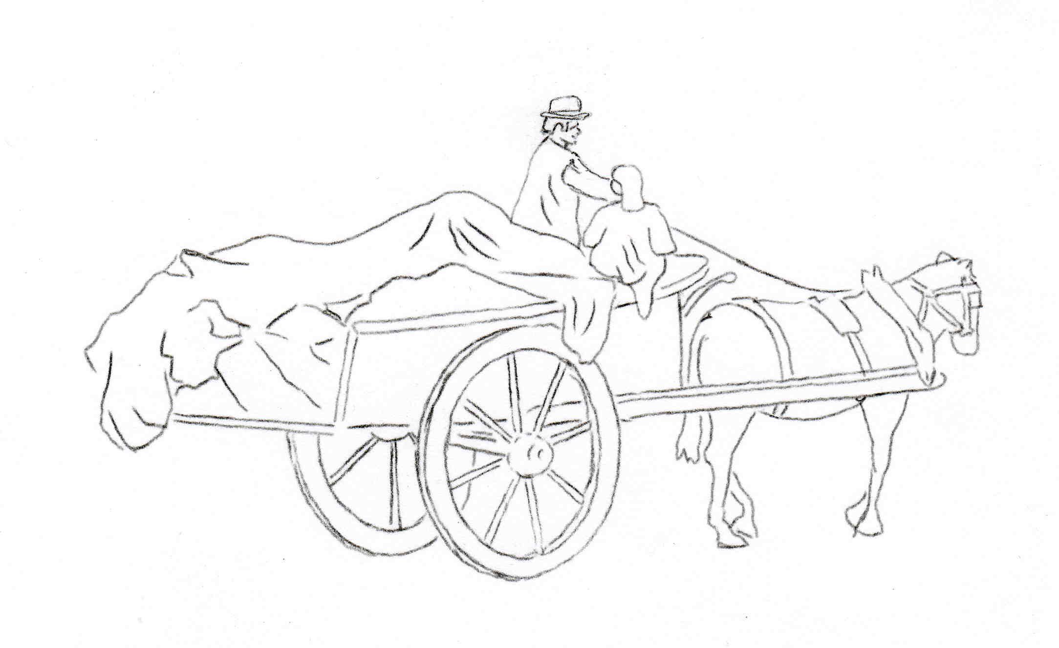 2167x1327 C Bradley Pastel Pencil, Pastels Drawings - Horse Cart Drawing