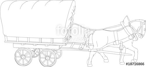 500x228 Horse Cart Stock Image And Royalty Free Vector On Fotolia - Horse Cart Drawing