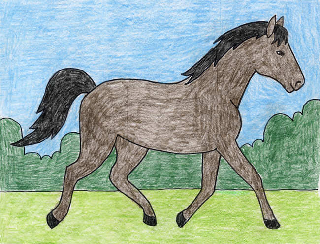 650x495 Horse Art Projects For Kids - Horse Drawing Art