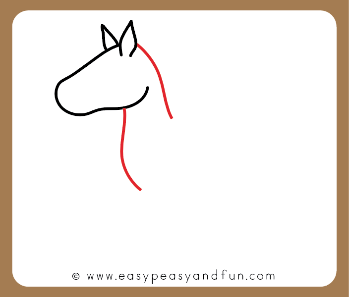 704x600 How To Draw A Horse Step - Horse Drawing Easy