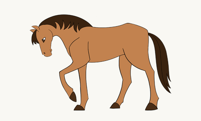 662x400 how to draw a simple horse float drawings, easy - Horse Drawing Easy
