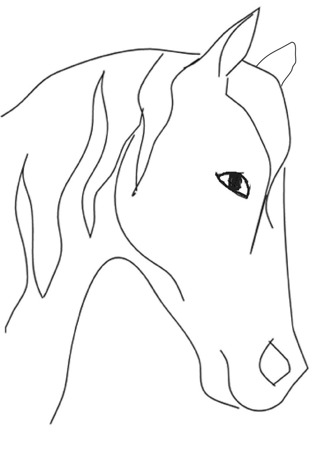 1144x1600 Cute Easy Drawings For Beginners Images Pictures - Horse Drawing Easy