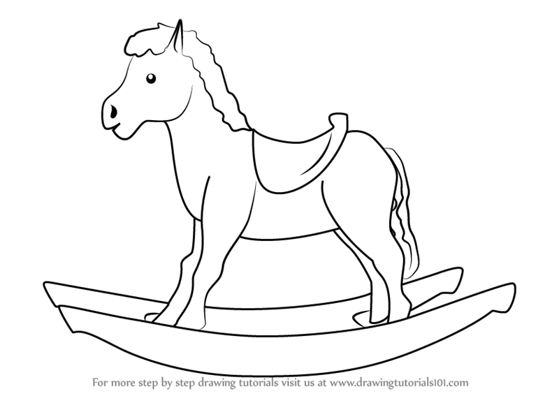 800x567 Learn How To Draw Rocking Horse - Horse Drawing Easy Step By Step