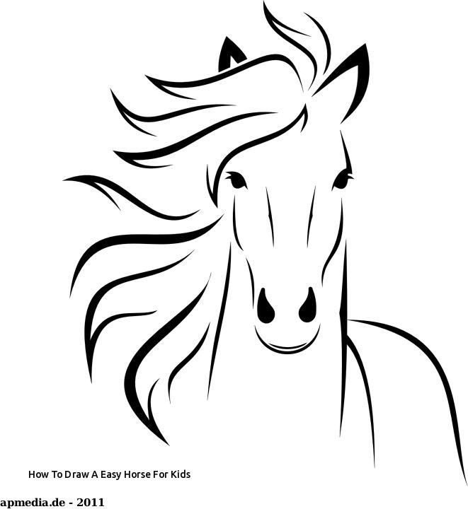 661x720 How To Draw A Easy Horse For Kids Best Drawing Images - Horse Drawing For Kids