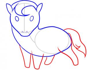 302x245 How To Draw How To Draw A Horse For Kids - Horse Drawing For Kids