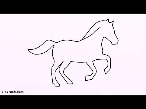 480x360 K How To Draw Horse For Kids Step - Horse Drawing For Kids
