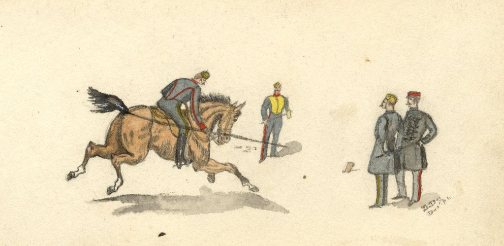 1024x499 D Day Soldiers Watching A Horse Game - Horse Drawing Game