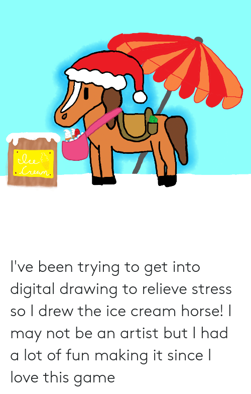 500x784 i've been trying to get into digital drawing to relieve stress so - Horse Drawing Game