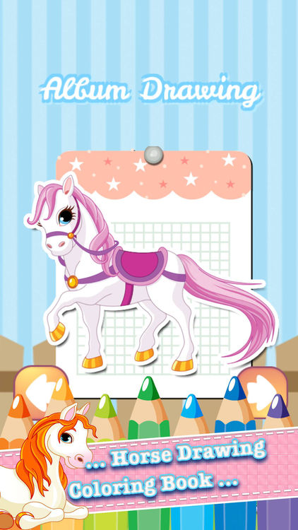 422x750 Horse Coloring Book Game For Kids To Years Old - Horse Drawing Game