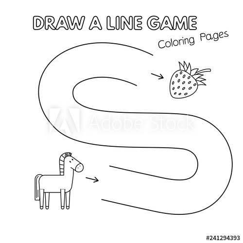 500x500 Cartoon Horse Coloring Book Game For Kids - Horse Drawing Game