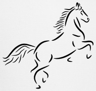 190x181 horse drawing trucker cap spreadshirt - Horse Drawing Images