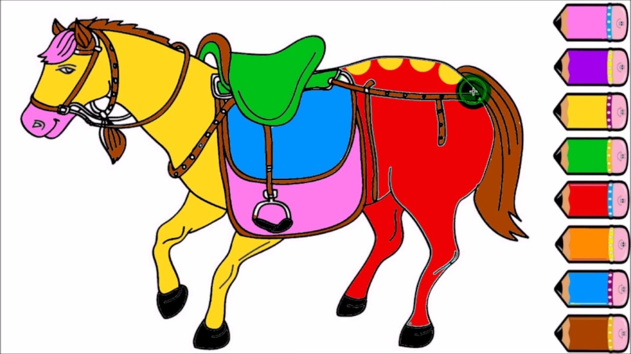 1280x720 Horse Coloring Page - Horse Drawing Pages