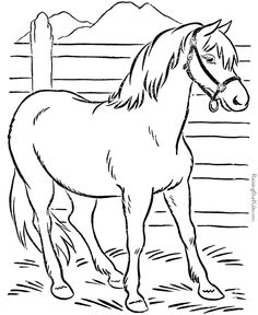 236x288 Simple Horse Drawings For Kids Images Pictures - Horse Drawing Pages