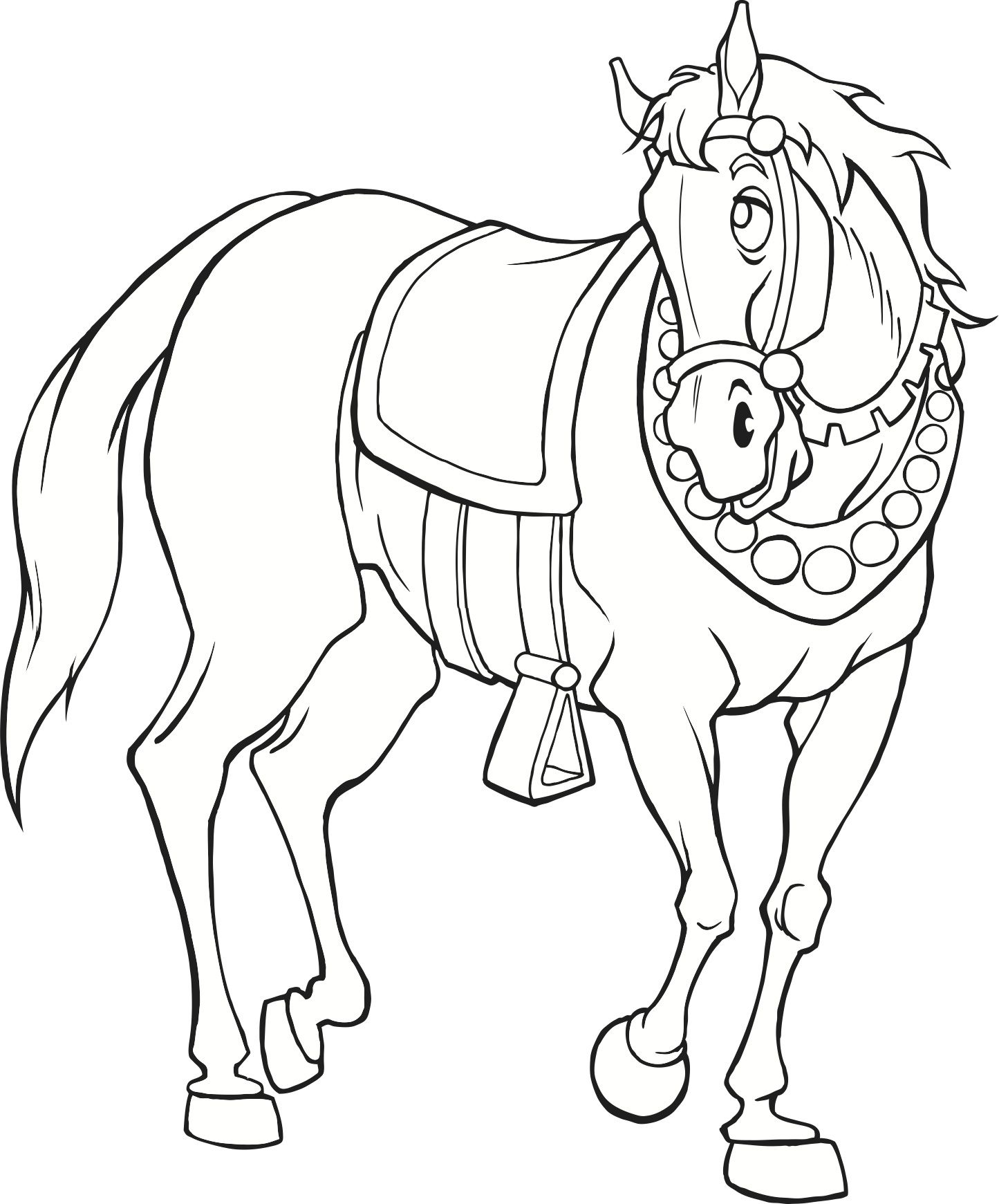 1445x1741 Various Pictures Of Horses To Draw Clever Design Beautiful Horse - Horse Drawing Pages