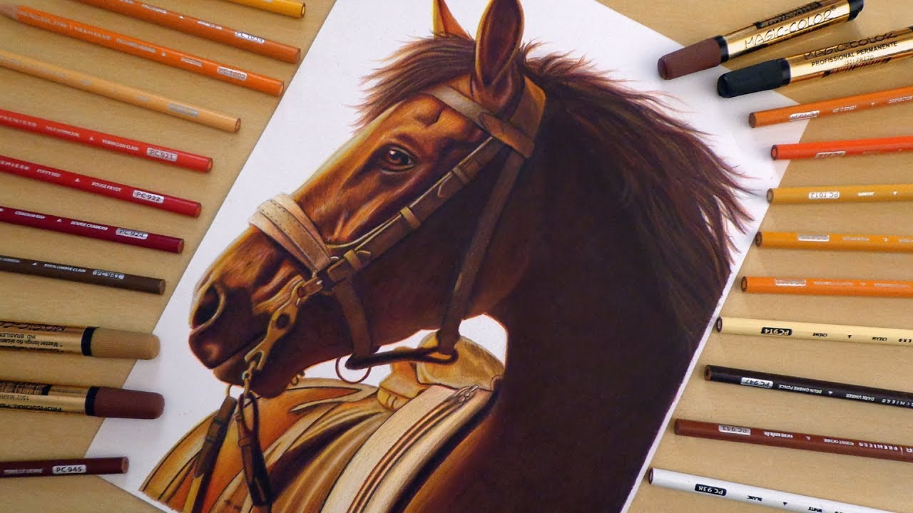 1280x720 Drawing Realistic Horse - Horse Drawing Realistic