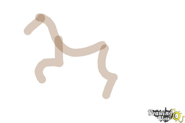 600x400 How To Draw A Horse Step - Horse Drawing Step By Step