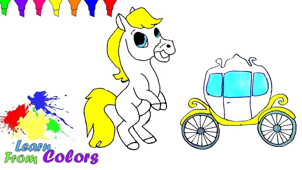1280x720 How To Draw Horse And Carriage Coloring Page - Horse Drawn Carriage Drawing