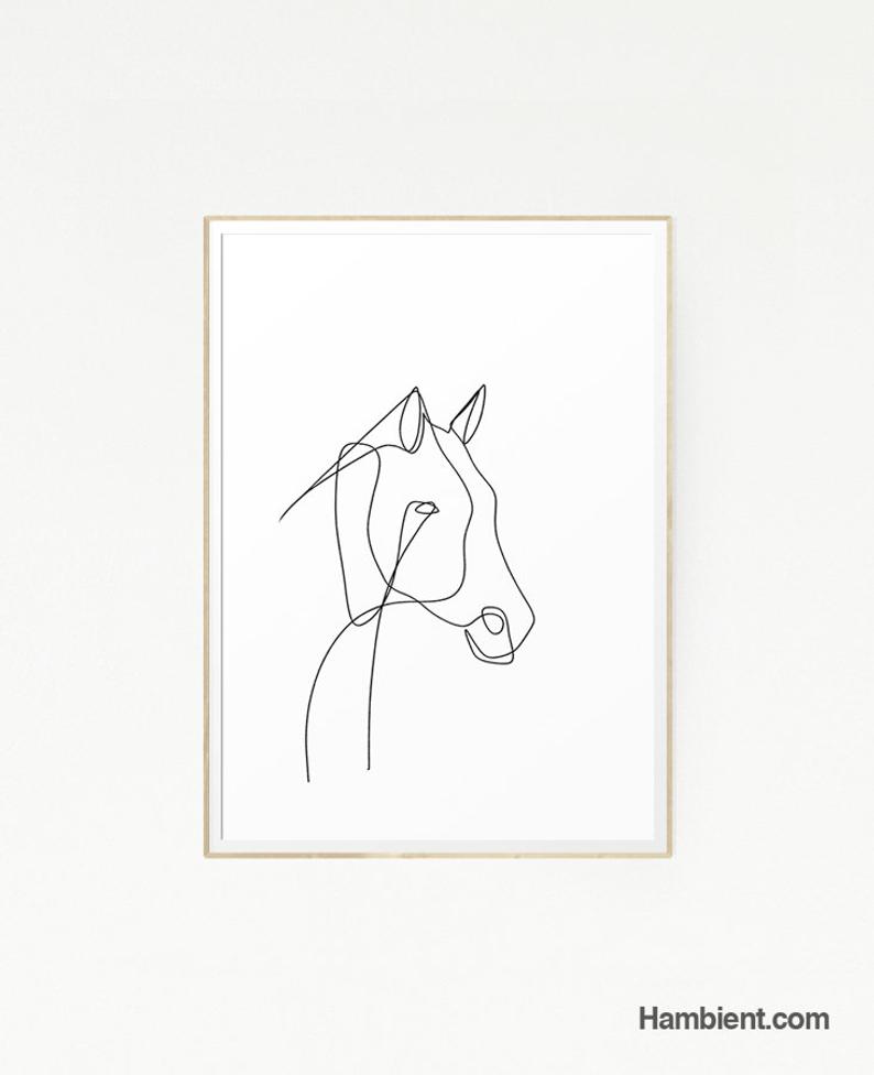 794x976 Printable Horse Face Drawing Male Illustration Print Art Gift Etsy - Horse Face Drawing