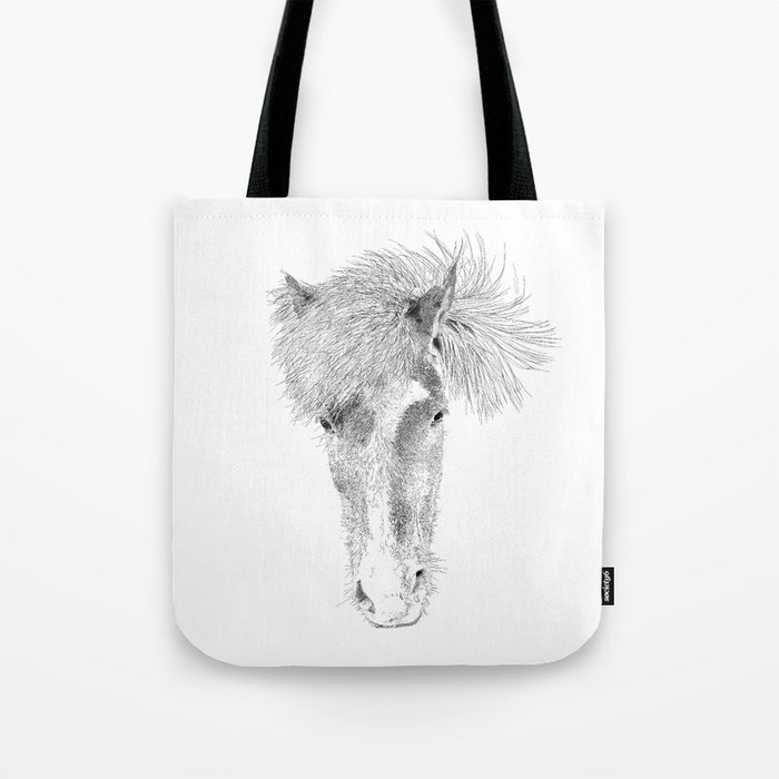 700x700 Horse Face Drawing Tote Bag - Horse Face Drawing
