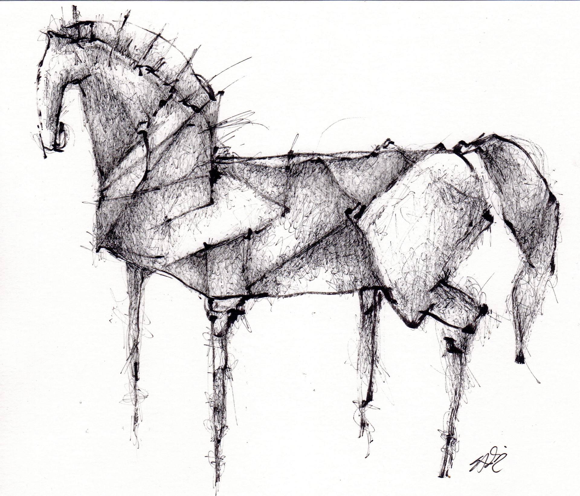 1920x1641 Horse Study Drawing - Horse Figure Drawing