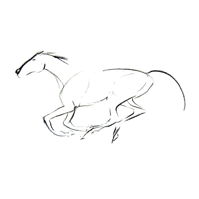 800x800 Racing Scenes Horse Galloping Line Drawing Charcoal Lo Res - Horse Galloping Drawing