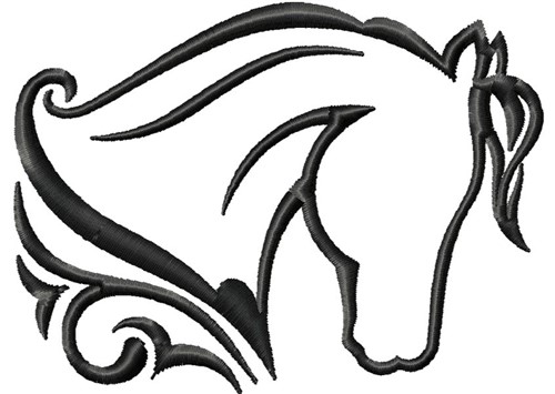 500x355 horse head outline embroidery designs, machine embroidery designs - Horse Head Drawing Outline