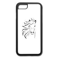 190x190 Horse Face Drawing Outline Iphone Case Spreadshirt - Horse Head Drawing Outline