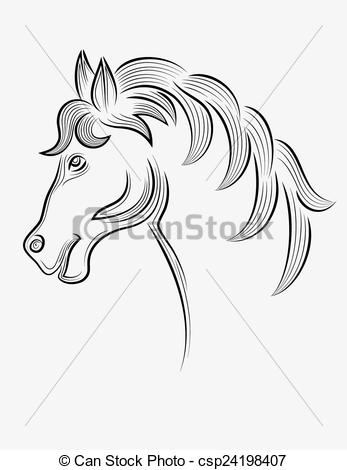 Horse Head Drawing Outline at PaintingValley.com | Explore collection