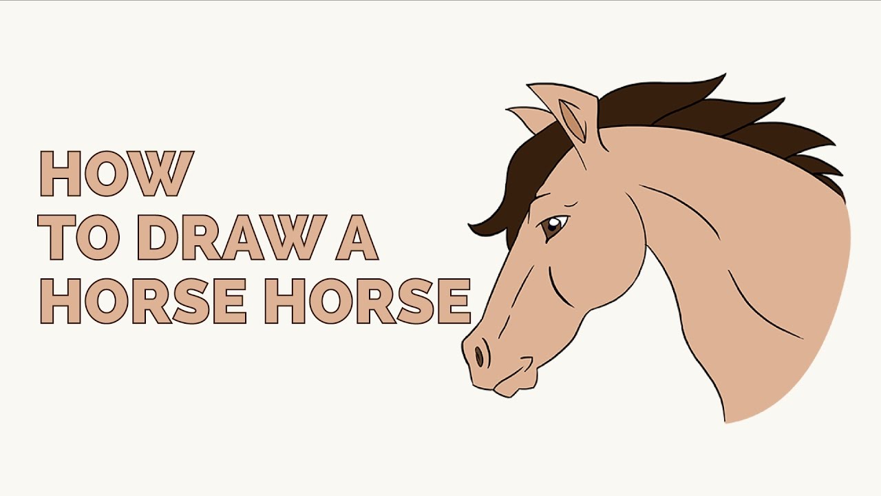 1280x720 How To Draw A Horse Head In A Few Easy Steps Drawing Tutorial - Horse Head Drawing Step By Step