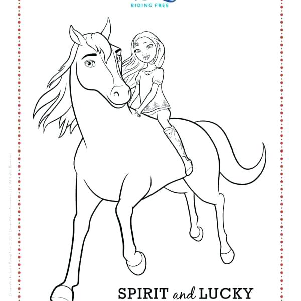 600x600 Spirit Riding Free Coloring Pages Spirit Stallion Of The Online - Horse Head Drawing Tutorial