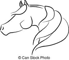 223x194 Gallery Line Art Horse Heads - Horse Head Line Drawing