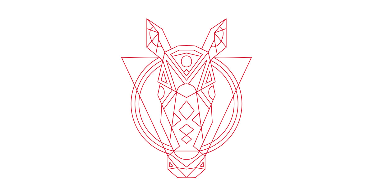 1200x630 Geometric Horse Head Line Drawing - Horse Head Line Drawing