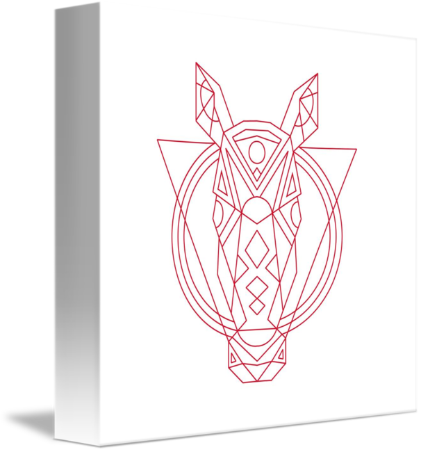 606x650 Geometric Horse Head Line Drawing - Horse Head Line Drawing