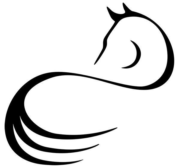 600x560 horse head line drawing horse looking back horse tattoo - Horse Head Line Drawing