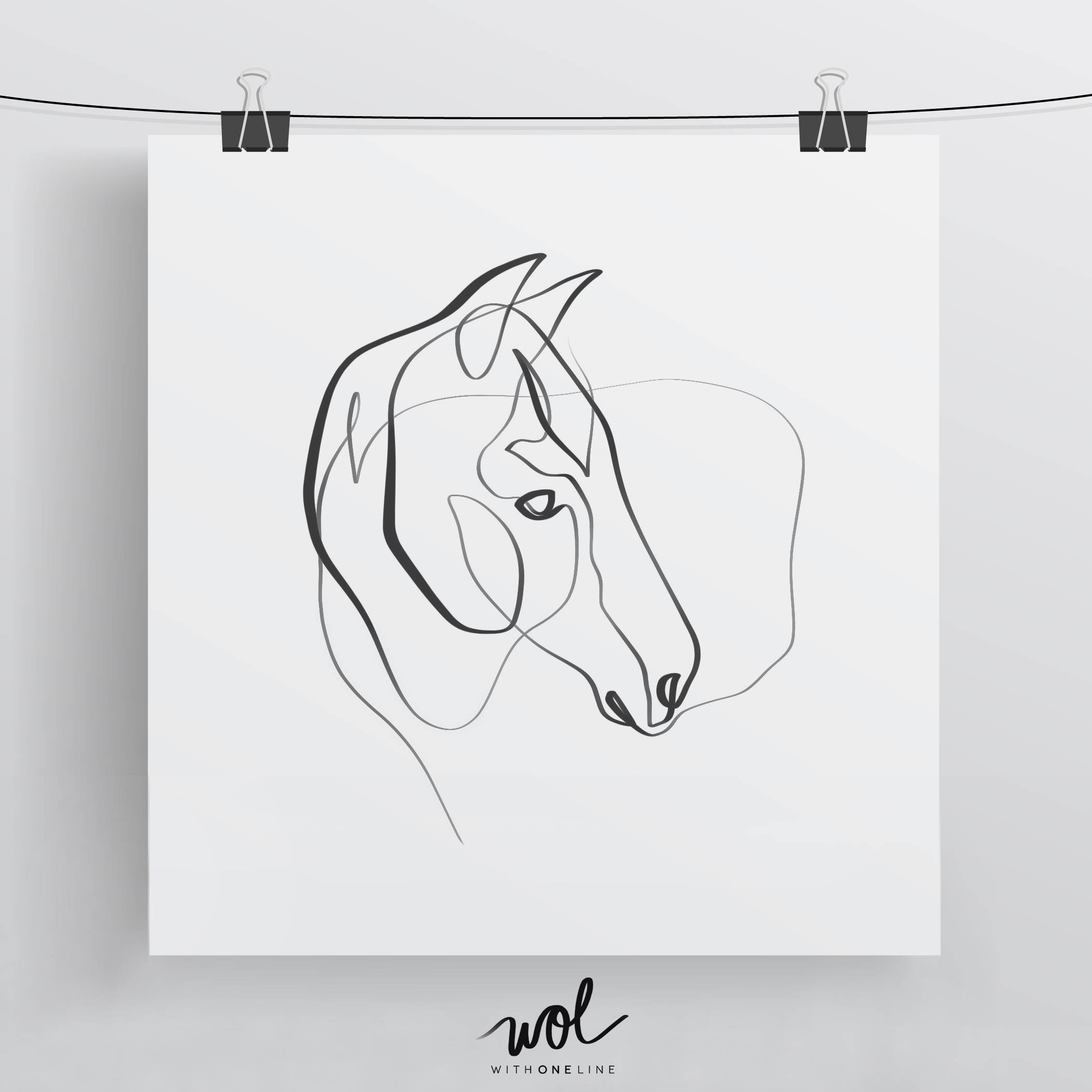 2106x2106 Paint Horse Print Equine Line Art Equine Print Horse Etsy - Horse Head Line Drawing