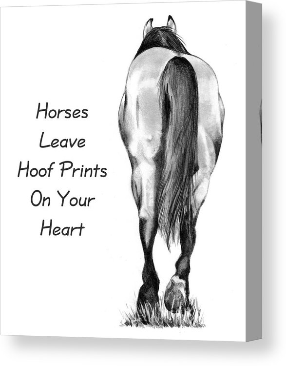587x750 horses leave hoof prints on your heart canvas print canvas art - Horse Hoof Drawing
