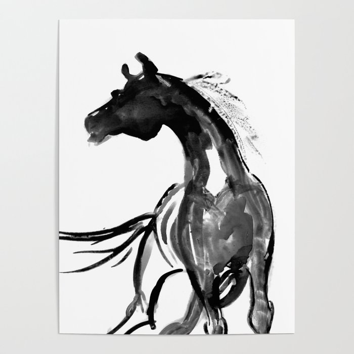 700x700 Horse - Horse Ink Drawing